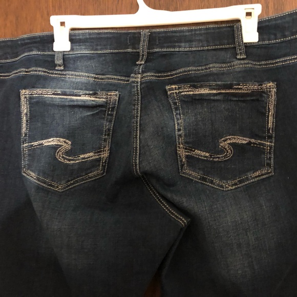 Silver Jeans Elyse Dark Wash Skinny Stretch 22/29 Plus Size - Picture 3 of 6